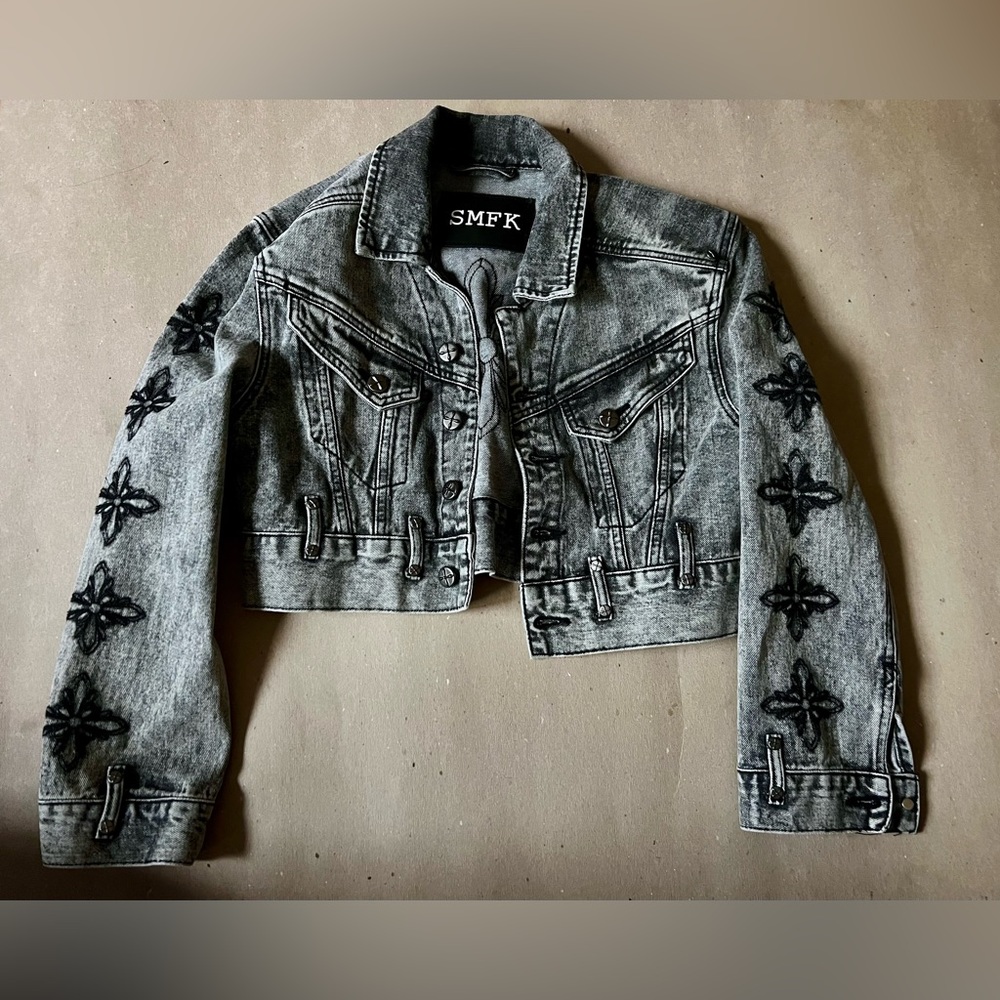 SMFK Magnolia Cross Biker Denim Jacket